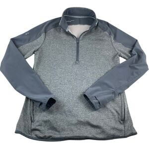 Under Armour Pullover Mens Large Gray Quarter Zip Loose Long Sleeve Athletic